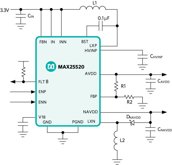 Figure 4. MAX25520 application circuit.