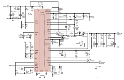 15V to 55V Input, 25.2V/6.3A Buck-Boost Battery Charger
