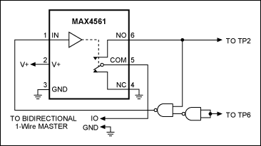 Figure 7. Add-on circuit to interface to a bidirectional 1-Wire master.