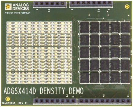 Figure 4. PCB layout example showing 25 devices.