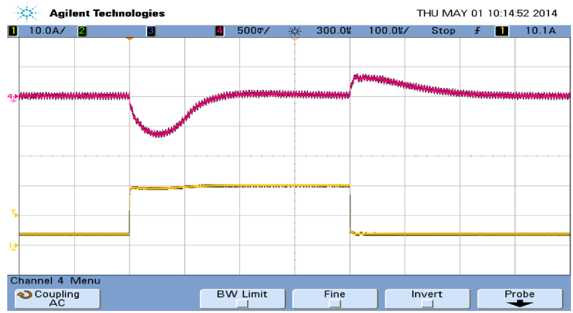 4A-20A-4A Load Transient Response at 48V input