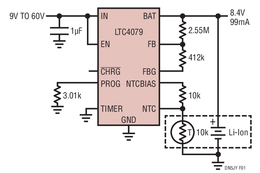 Wide Range Linear Standalone Charger for 2-Cell Li-Ion Backup Battery