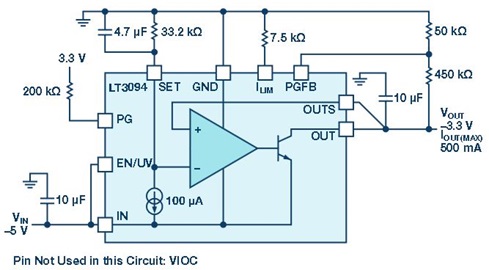 LT3094 typical application schematic and features