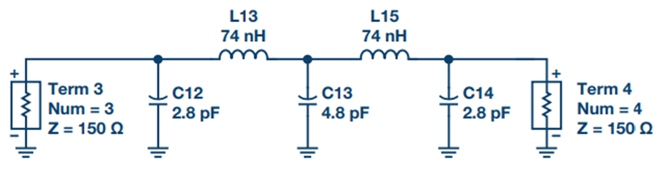 Figure 16. Single-ended, low-pass filter.