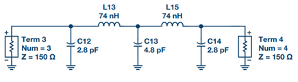 Figure 16. Single-ended, low-pass filter.