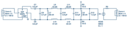 Figure 19. Differential band-pass filter.
