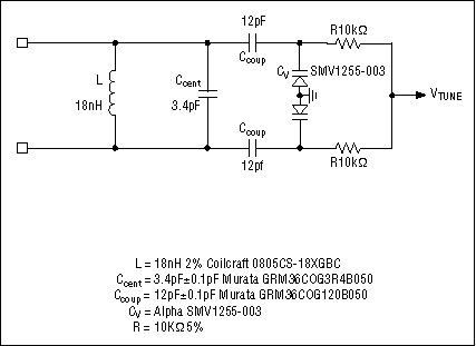 Figure 7. 190MHz high-band IF tank schematic.