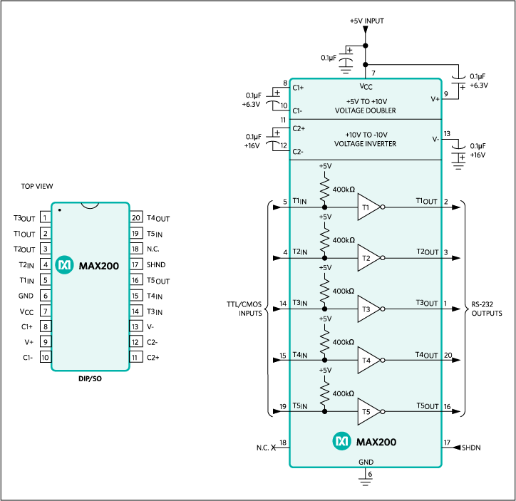 MAX200: Pin Configuration/Typical Operating Circuit