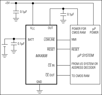 MAX801L, MAX801M, MAX801N, MAX808L, MAX808M, MAX808N: Typical Operating Circuit