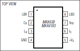 MAX4193, MAX630: Pin Configuration
