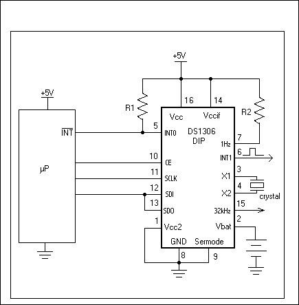DS1306: Typical Operating Circuit