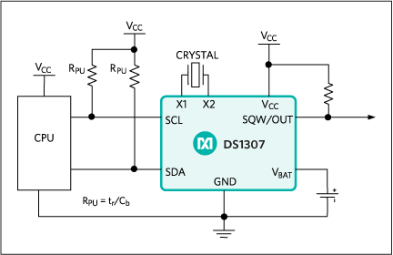 DS1307: Typical Operating Circuit