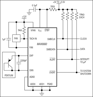 MAX6660: Typical Operating Circuit