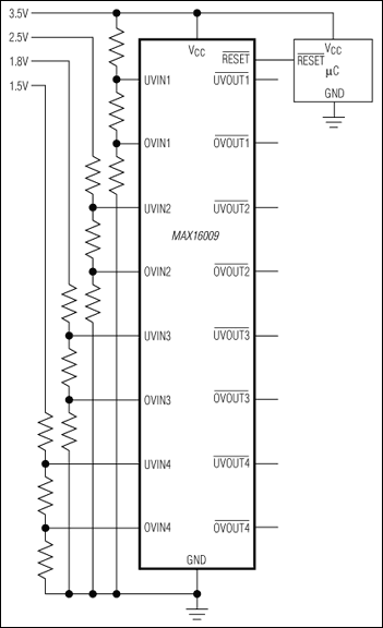 MAX16008, MAX16009: Typical Operating Circuit