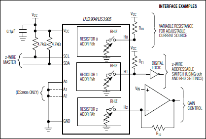 DS3904, DS3905: Typical Operating Circuit