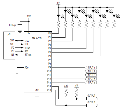 MAX7314: Typical Application Circuit