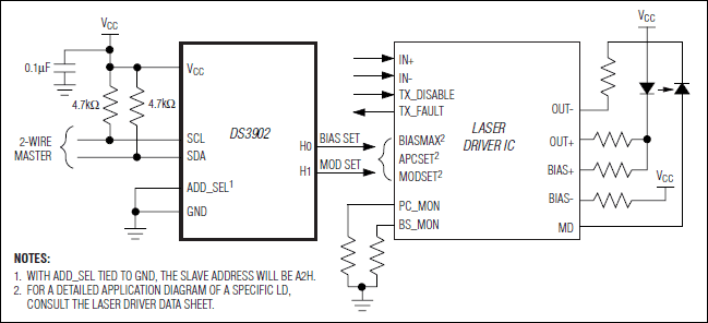 DS3902: Typical Operating Circuit
