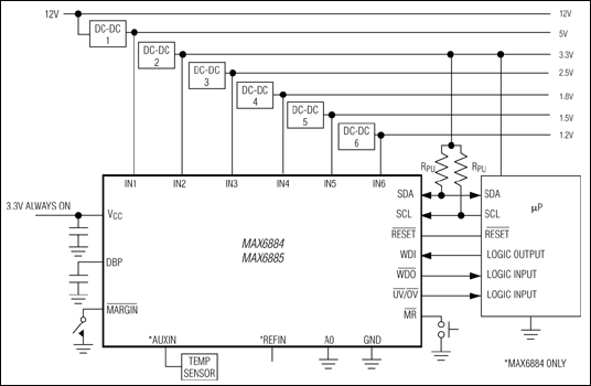 MAX6884, MAX6885: Typical Operating Circuit
