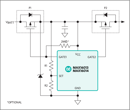MAX16010, MAX16011, MAX16012, MAX16013, MAX16014: Typical Operating Circuit