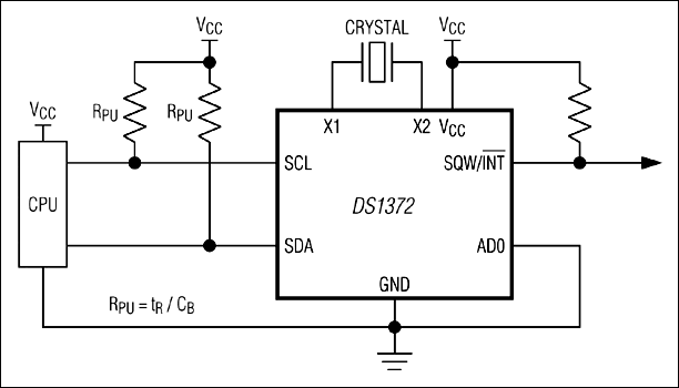 DS1372: Typical Operating Circuit