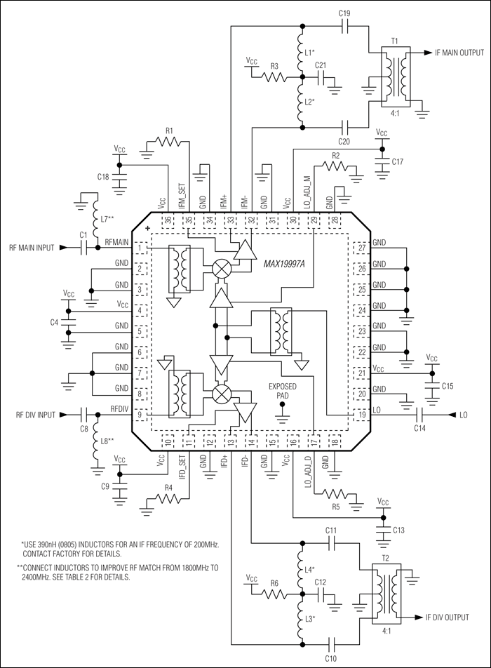 MAX19997A: Typical Application Circuit