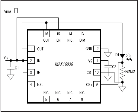 MAX16836: Typical Operating Circuit
