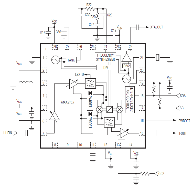 MAX2163: Typical Application Circuit