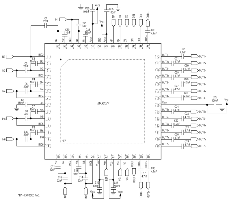 MAX2077: Typical Application Circuit