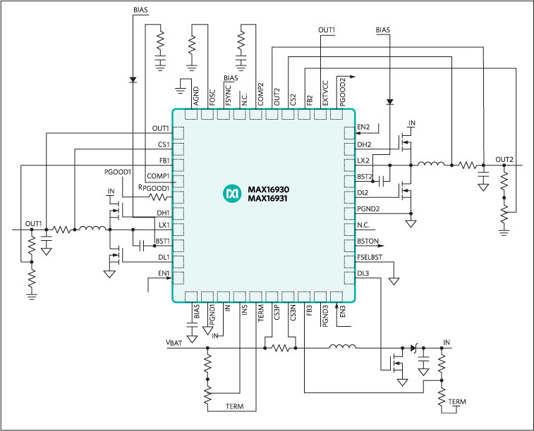 MAX16930, MAX16931: Typical Operating Circuit