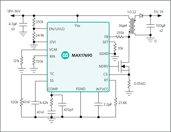 MAX17690: Application Circuit