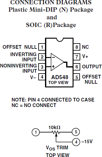 AD548 Functional Block Diagram