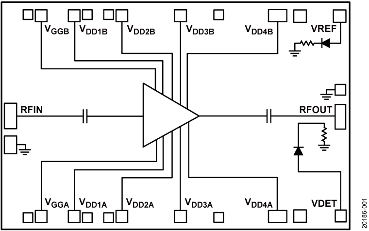 ADPA7006CHIP Functional Block Diagram