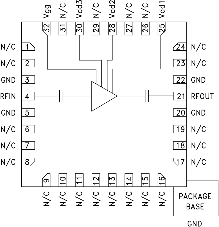 HMC590LP5E Functional Block Diagram