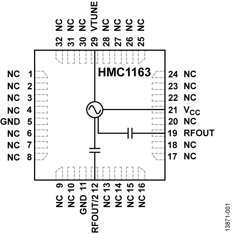 HMC1163 Functional Block Diagram