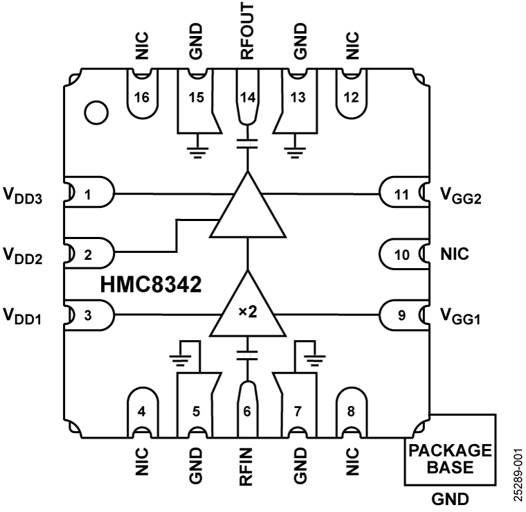 HMC8342LS6 - Functional Block Diagram