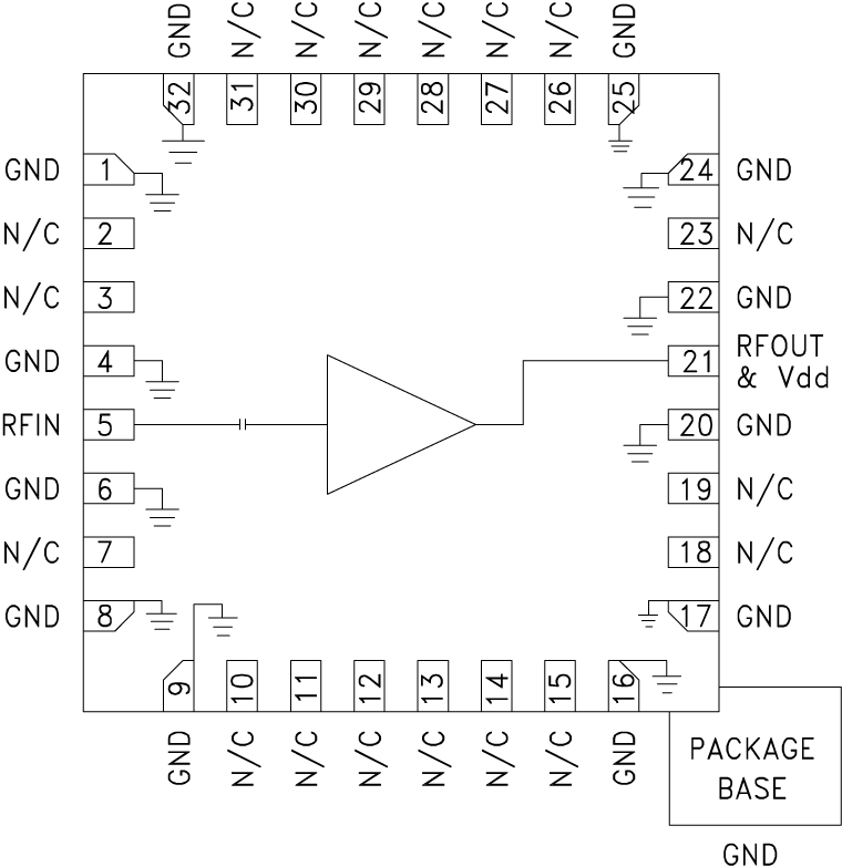 HMC907APM5E Functional Block Diagram