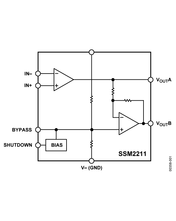 SSM2211 Functional Block Diagram