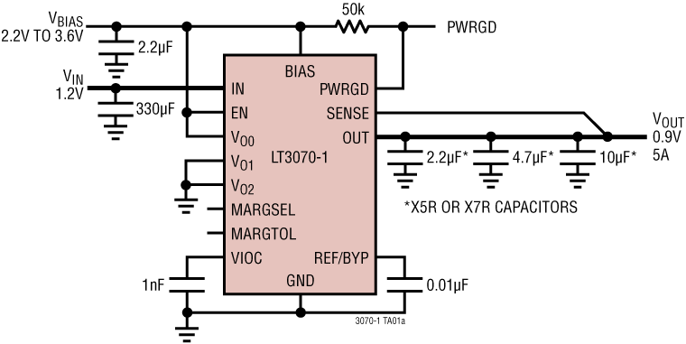 LT3070-1 Application Circuit