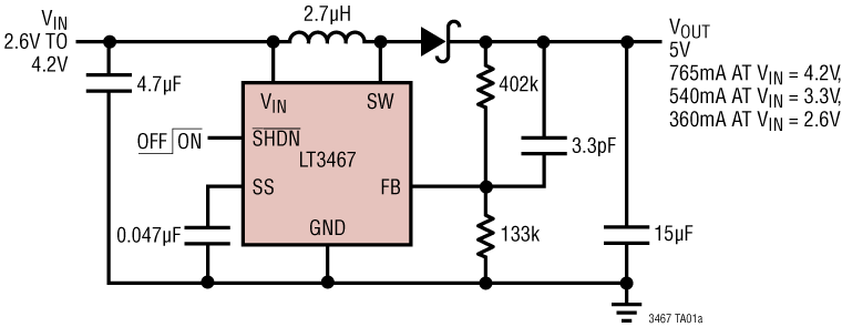 LT3467/LT3467A Application Circuit