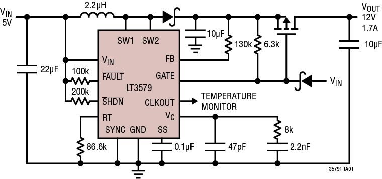 LT3579-3579-1 Application Circuit