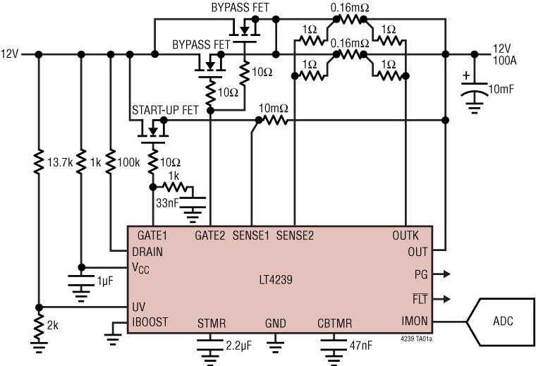 LT4239 Application Circuit