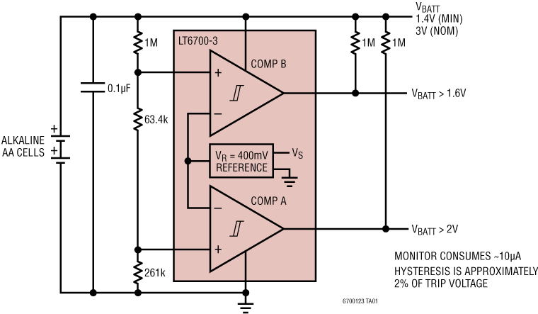 LT6700/6700HV Application Circuit