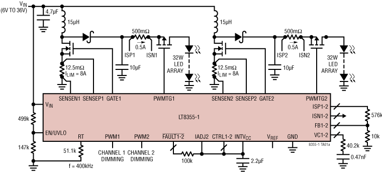 LT8355-1 Application Circuit