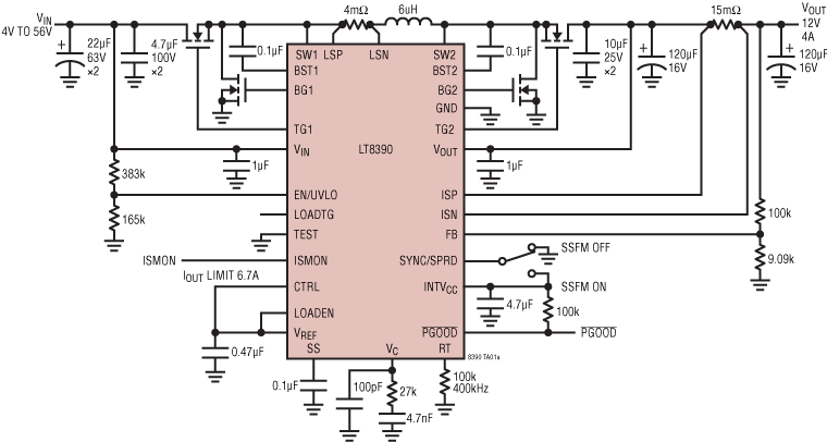 LT8390 Application Circuit