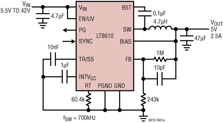 LT8610 Application Circuit