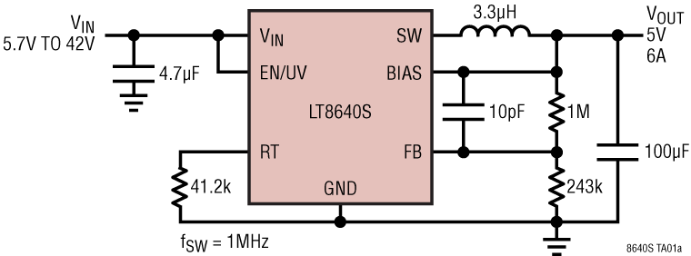 LT8640S/LT8643S Application Circuit