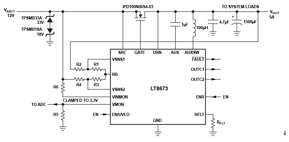 LT8673 Application Circuit