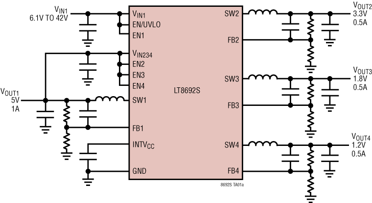 LT8692S Application Circuit