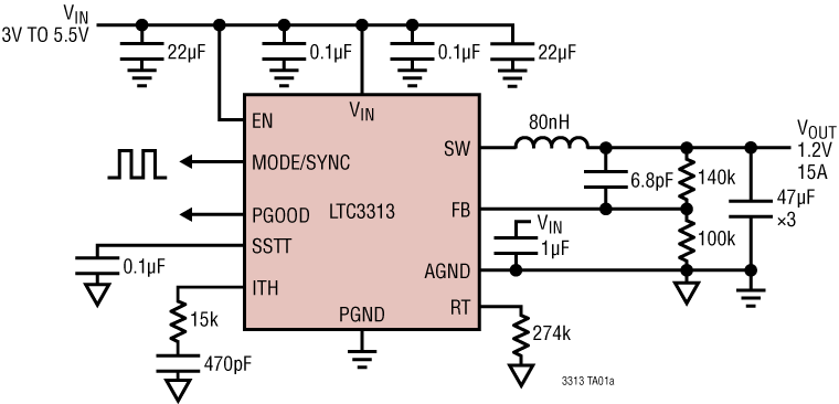 LTC3313 Application Circuit