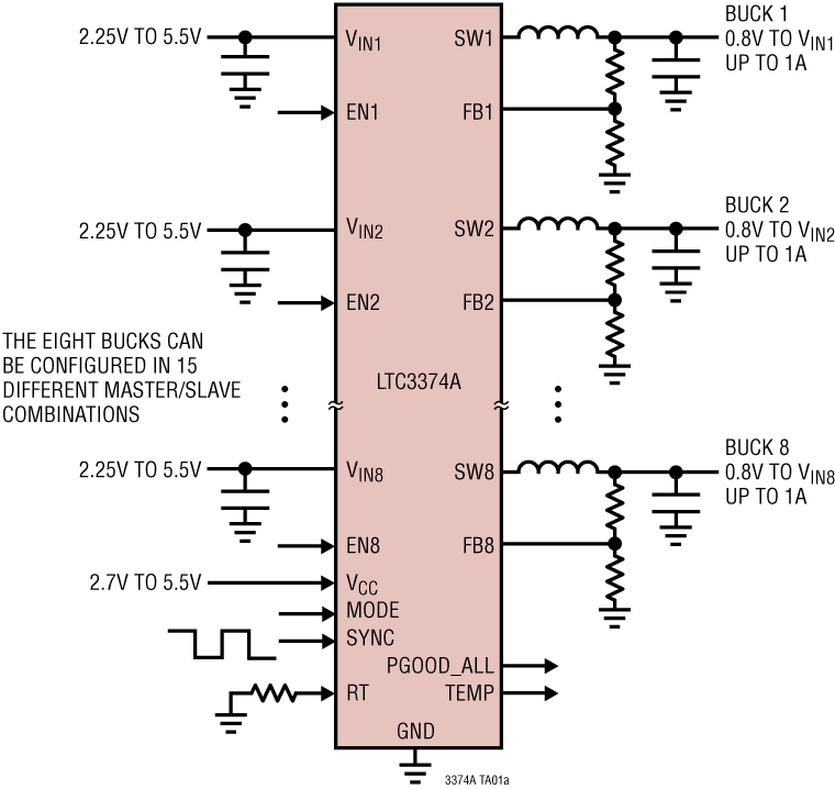LTC3374A Application Circuit